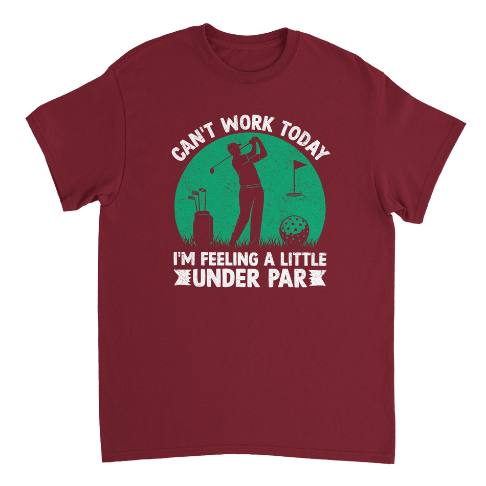 Feeling Under Par Golf T-Shirt – Humorous Dad Golfing Tee, Heavyweight Cotton, Classic Fit, Durable Casual Wear - KPAP Canada
