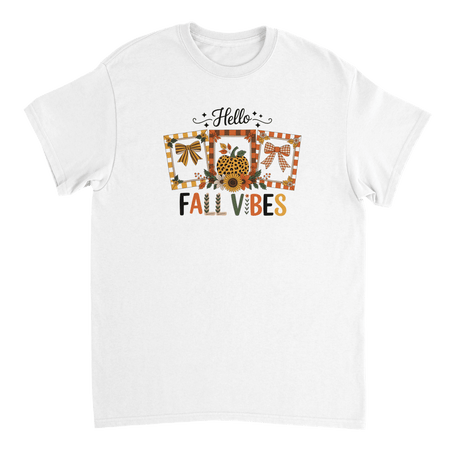 Hello Autumn Vibes T-Shirt – Cozy Fall Comfort, Classic Fit, Durable Casual Wear - KPAP Canada