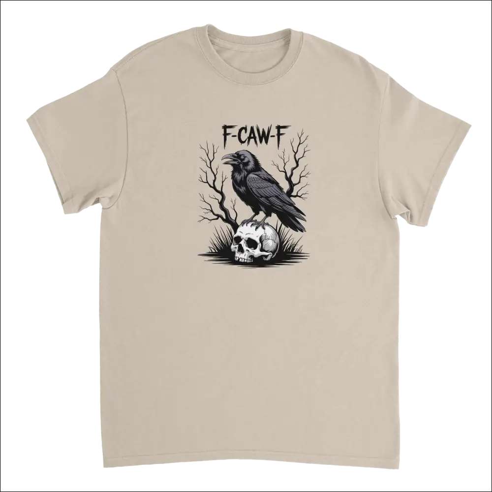 Gothic Raven Skull F-Caw-F T-Shirt with crow on skull graphic