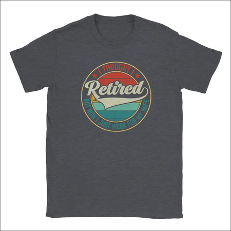 Retired unisex classic t-shirt with vintage sunset star graphic