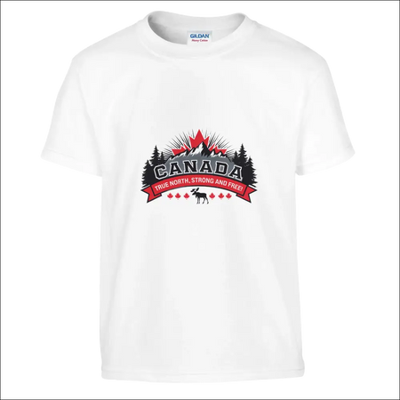 Kids Canada true north strong and free t-shirt with graphic