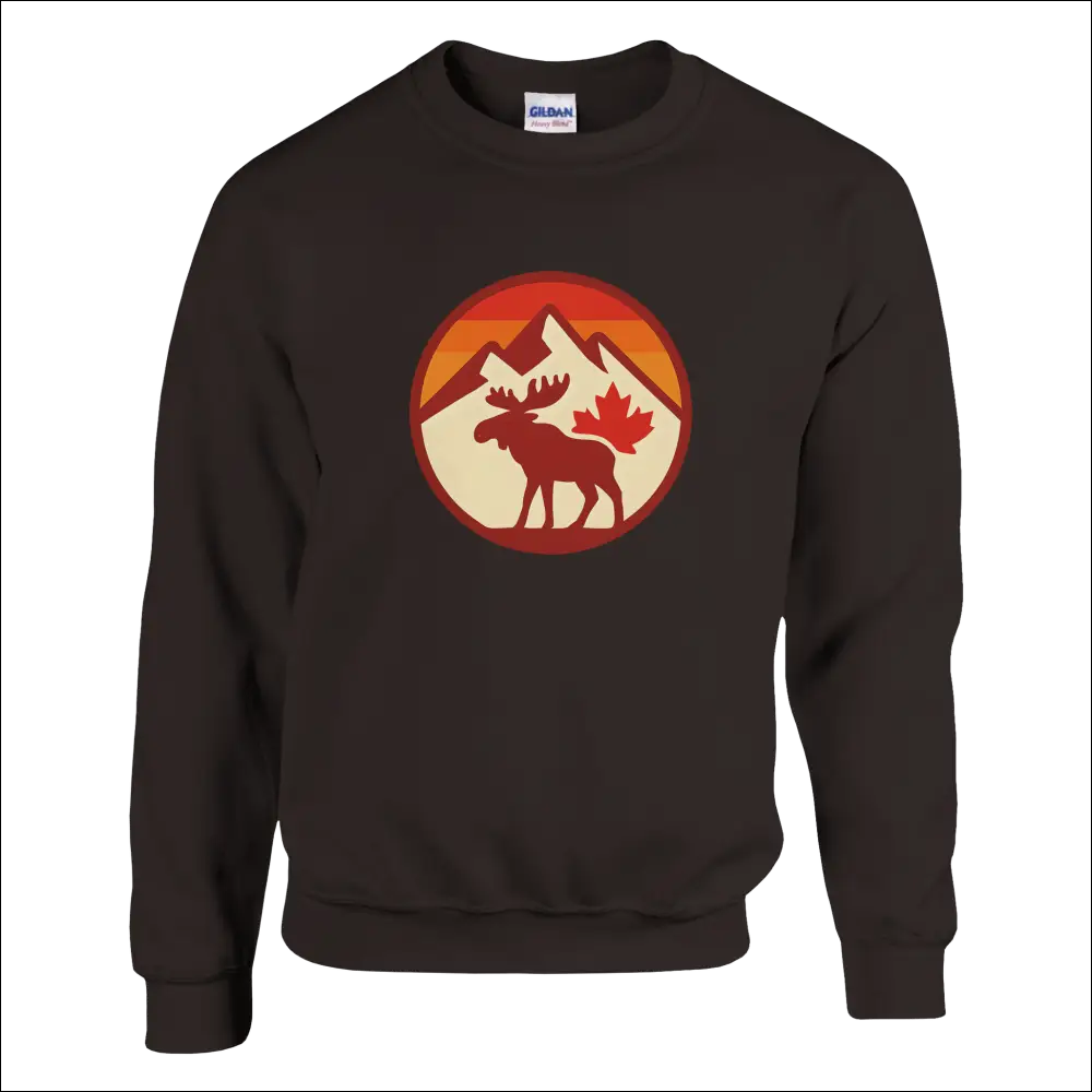 KPAP Original Classic Sweatshirt with moose, mountains, and maple leaf design