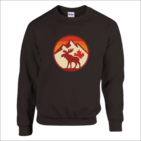 KPAP Original Classic Sweatshirt with moose, mountains, and maple leaf design
