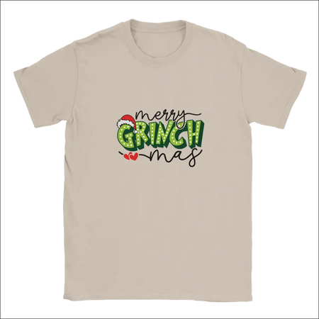 Merry Grinchmas unisex crewneck t-shirt with festive Grinch graphic