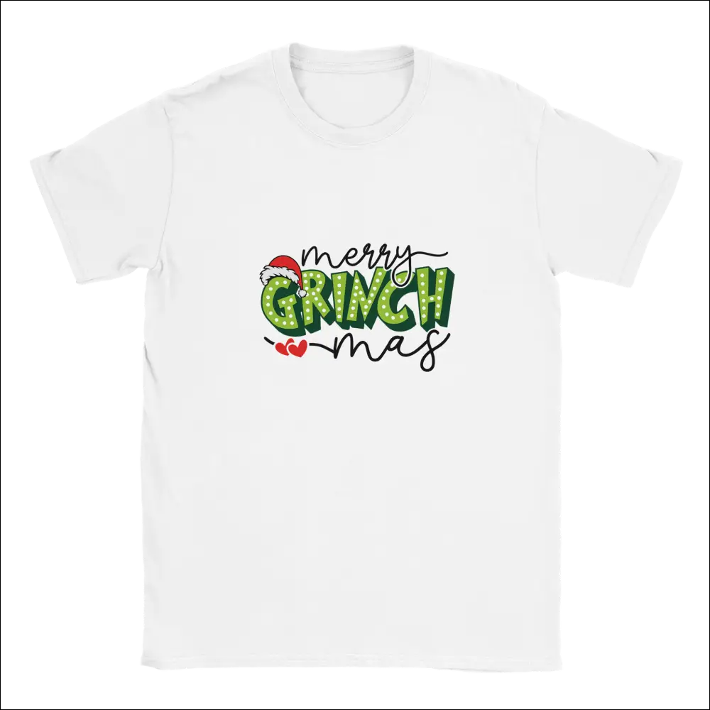Merry Grinchmas unisex crewneck t-shirt with festive green graphic