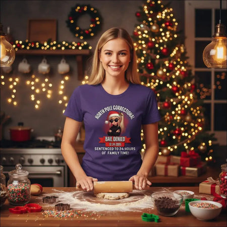 North Pole Correctional Bail Denied holiday unisex t-shirt