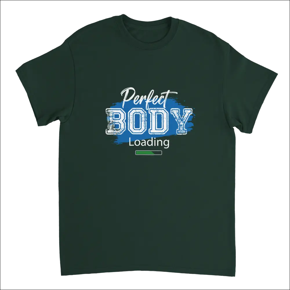 Dark green Perfect Body Loading t-shirt with bold graphic