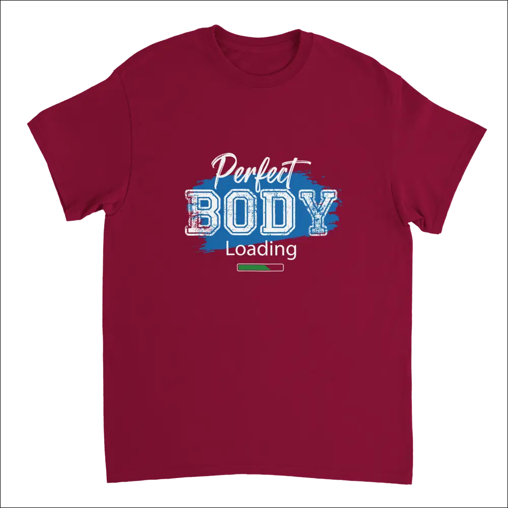 Maroon Perfect Body Loading heavyweight cotton t-shirt with graphic