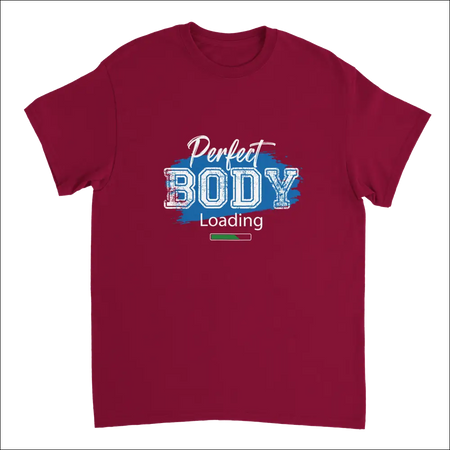 Maroon Perfect Body Loading heavyweight cotton t-shirt with graphic