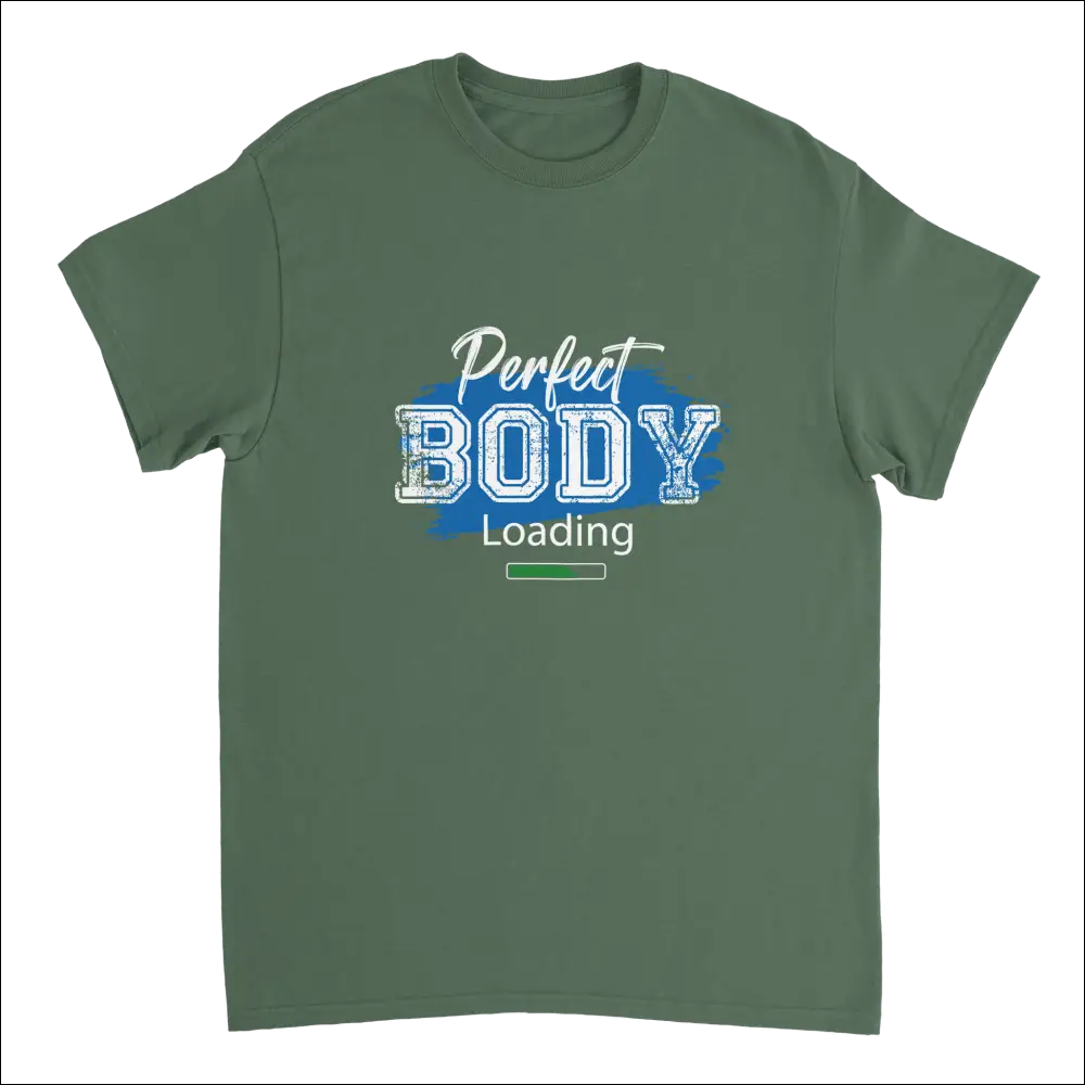 Olive green Perfect Body Loading t-shirt with distressed graphic